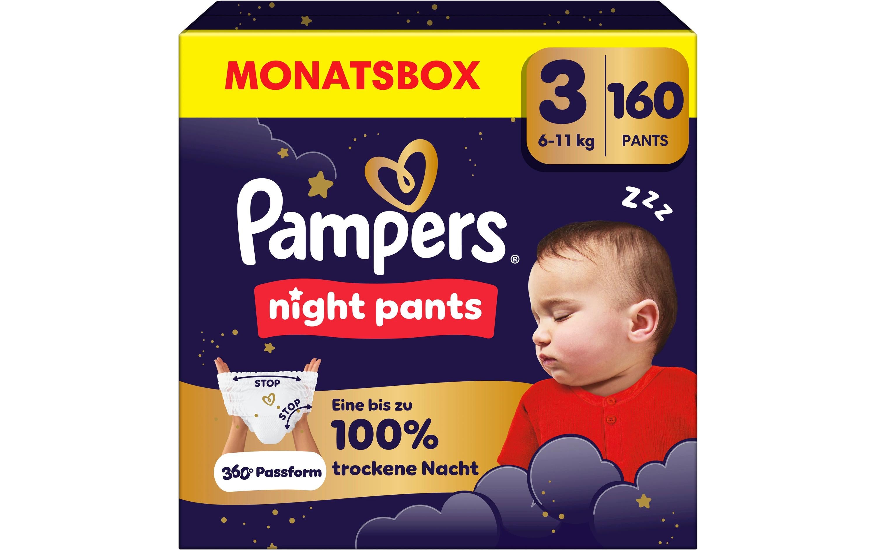 Pampers Baby Dry Night Pants Gr. 3 MonatsBox / 160 Stück