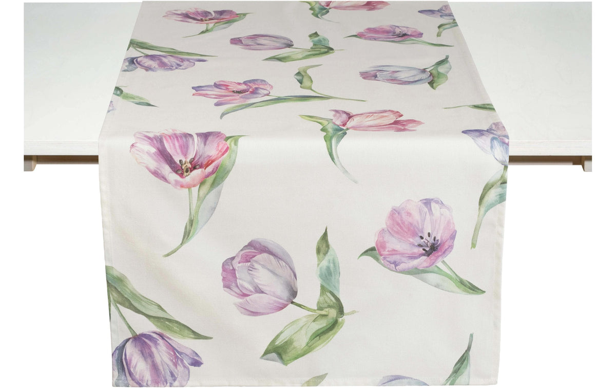Pichler Läufer TULIPS lilac 50x150cm