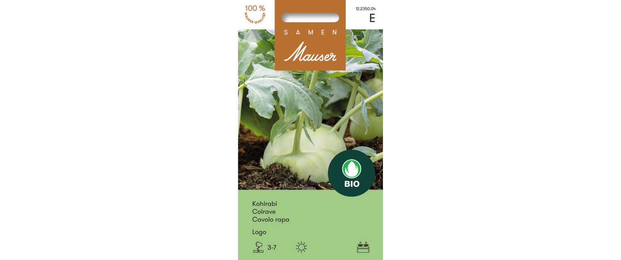 Kohlrabi Logo Aus kontr. biol. Anbau Knospe