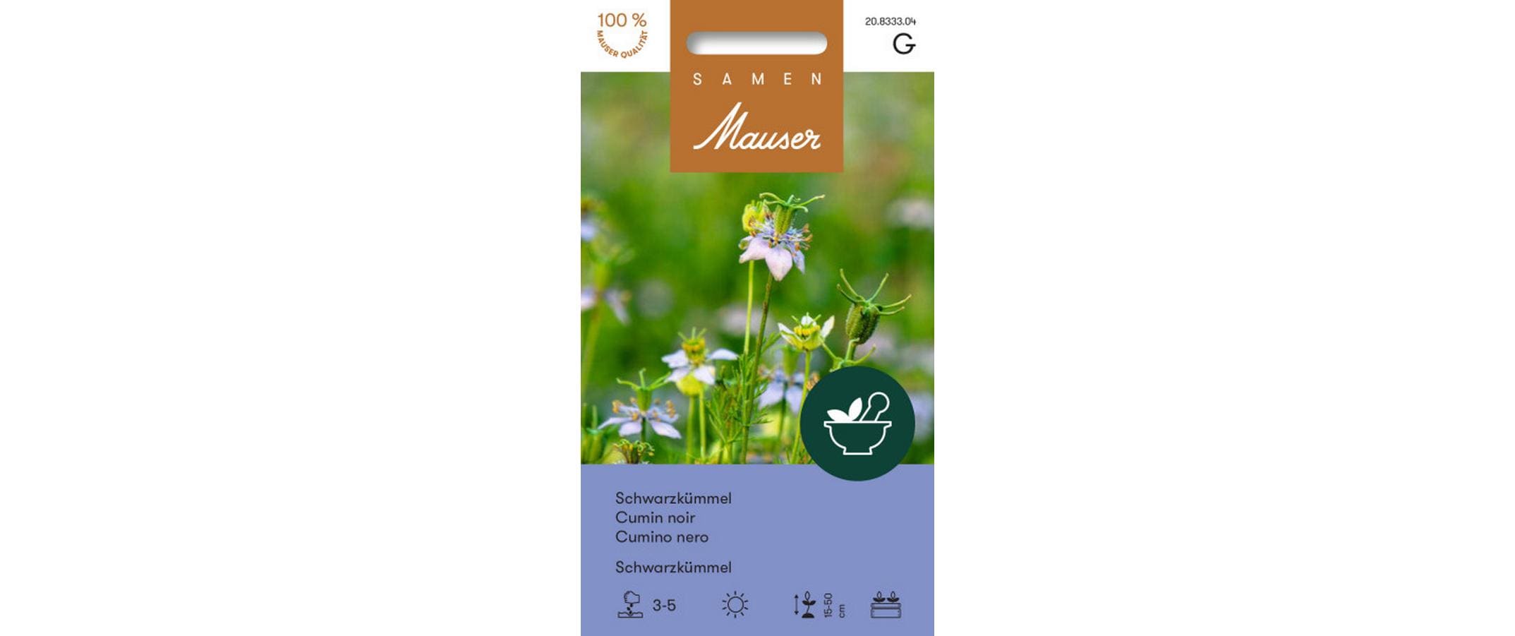 Samen Mauser Schwarzkümmel Solanum melongena