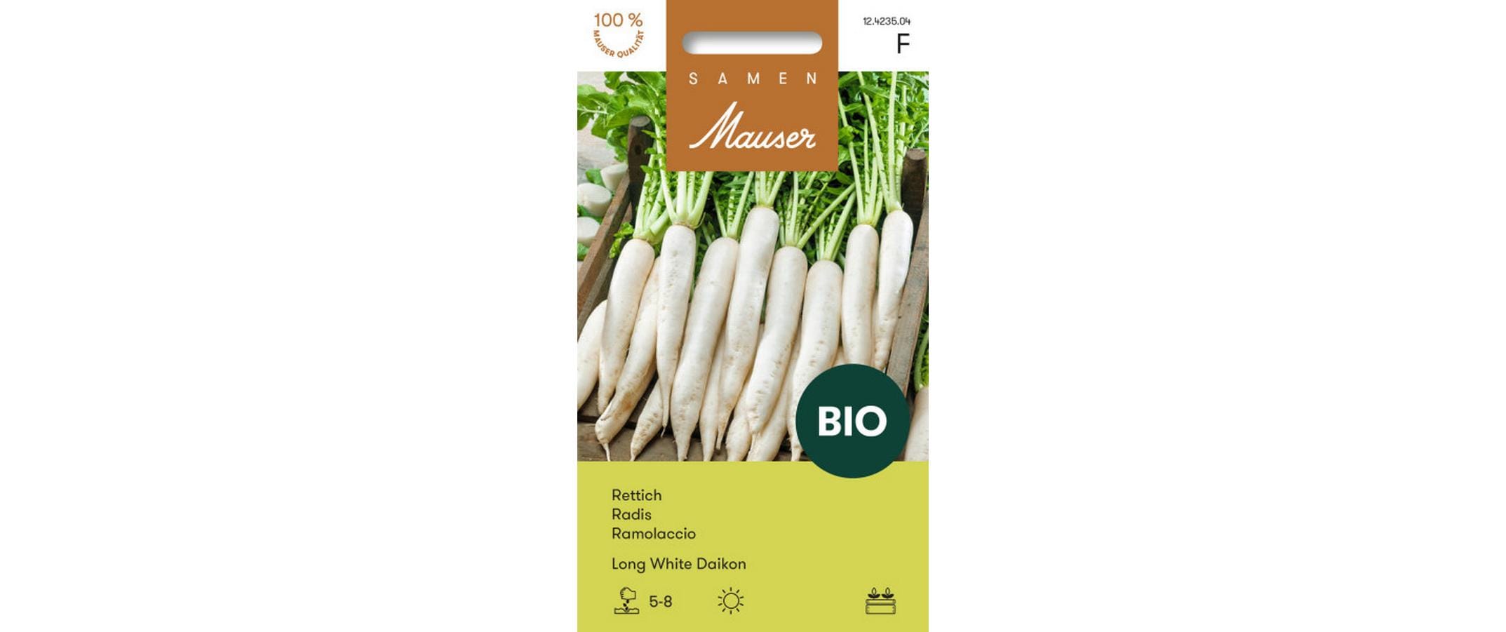 Samen Mauser Rettich Long White Daikon