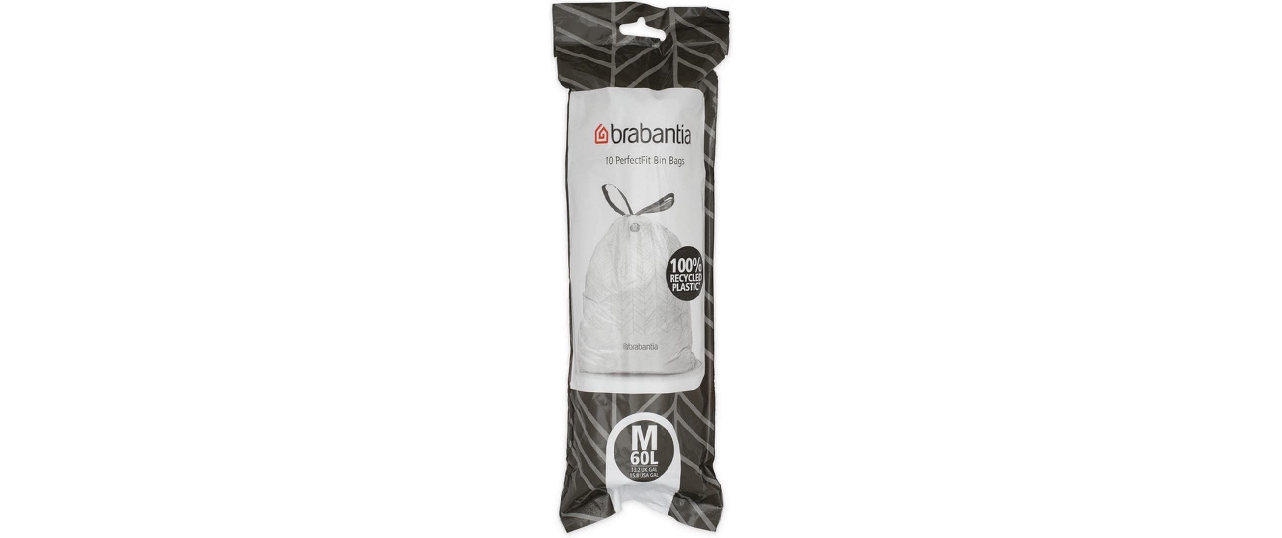 Brabantia PerfectFit Kehrichtsack 10 Stück pro Rolle, Grösse M, 60 Liter