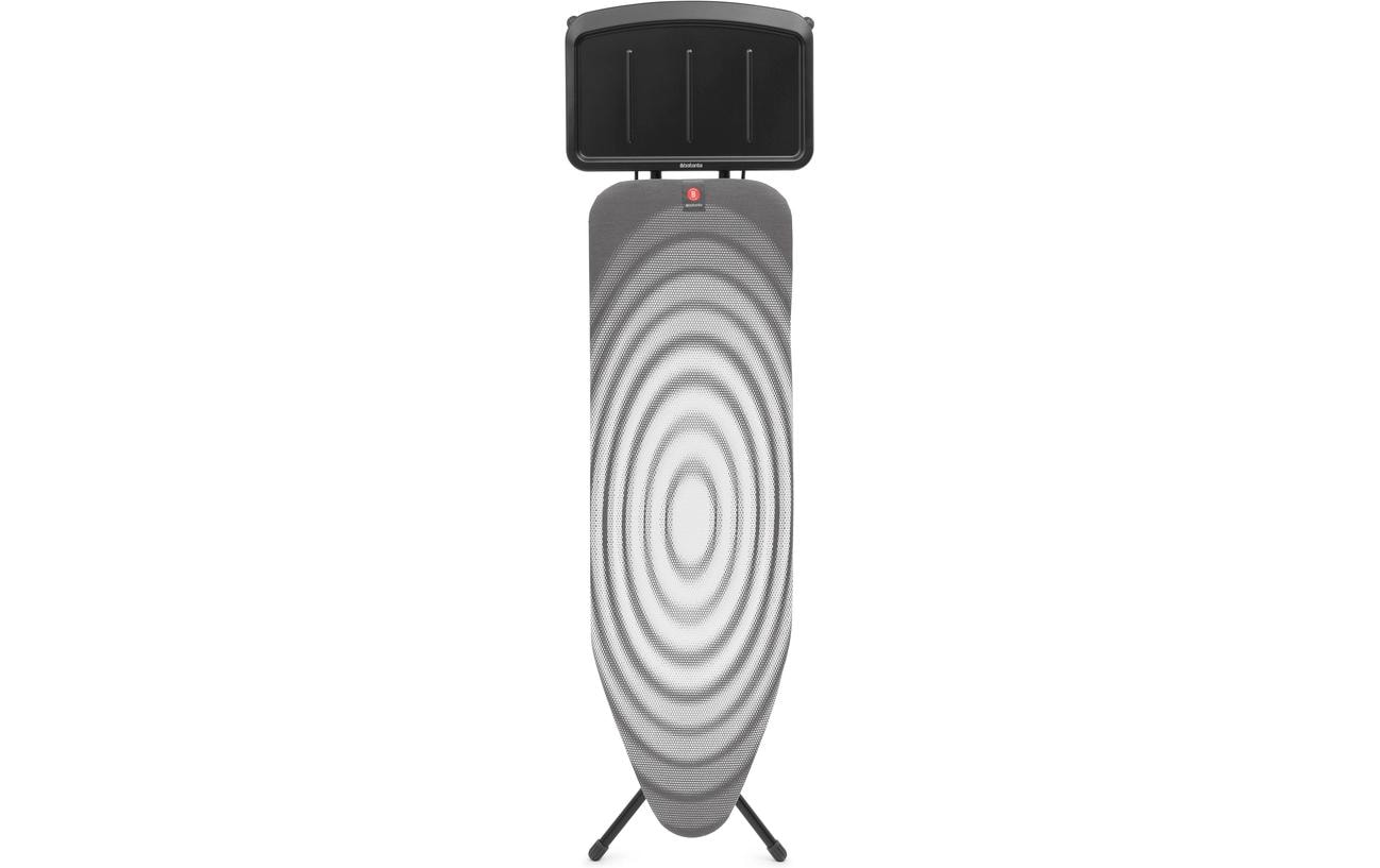 Brabantia Bügeltisch B 124 x 38 cm Dst-Ablage Solid - Titan Oval/Black