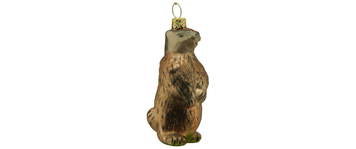 CN Weihnachtskugel Murmeltier Glas