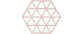 Zone Topfuntersetzer Triangles, Rose 16x14x0.9 cm (LxBxH), Silikon