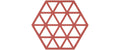 Zone Topfuntersetzer Triangles, Burned Red 16x14x0.9 cm (LxBxH), Silikon