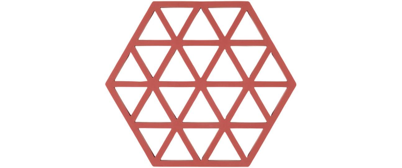 Zone Topfuntersetzer Triangles, Burned Red 16x14x0.9 cm (LxBxH), Silikon