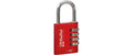 Rieffel Vorhängeschloss Aluminium Nr. 22 Zahlencode, rot, Gr. 22x40mm