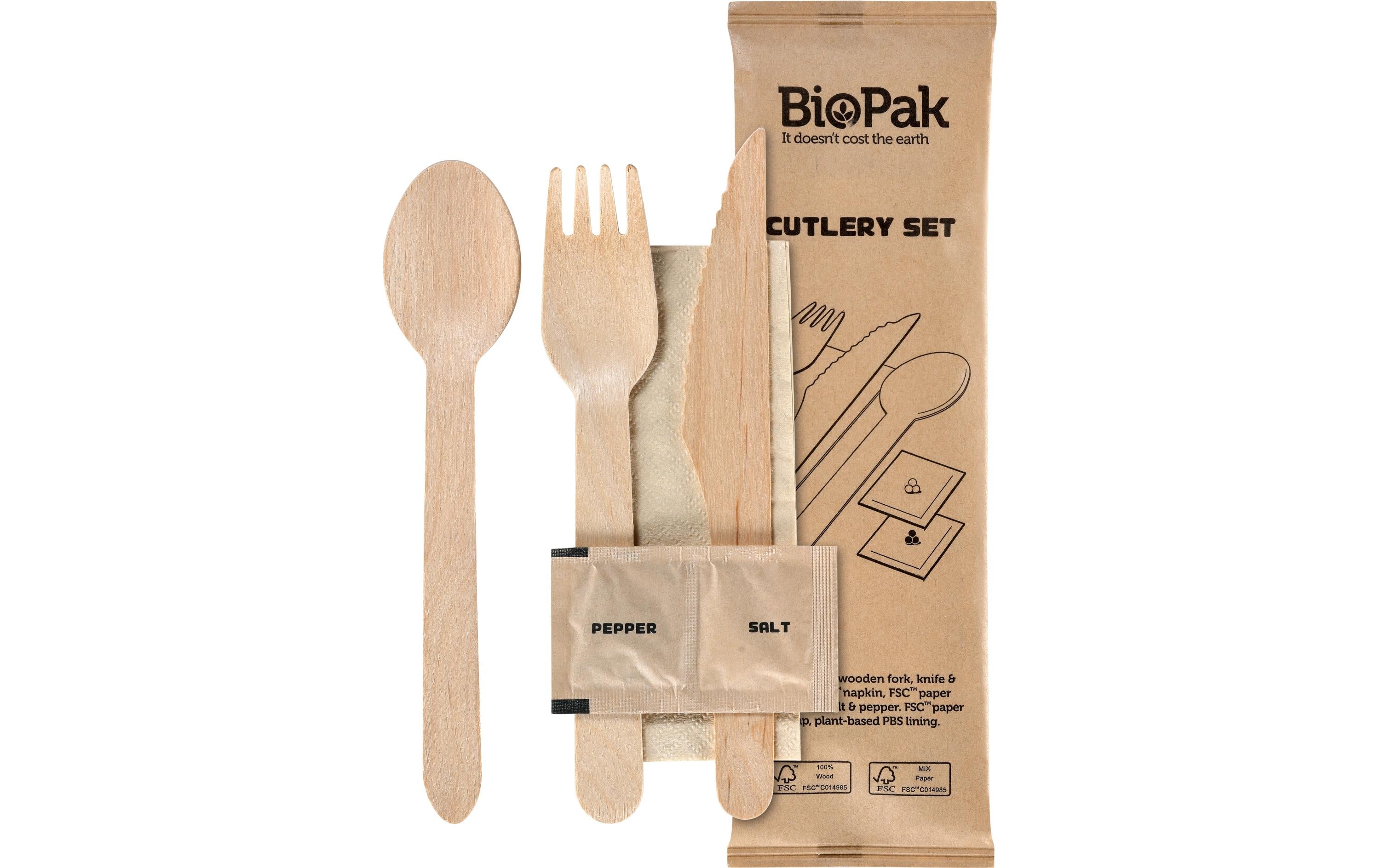 Duni Petit Besteckset 6/1 Holz 250 Stk.
