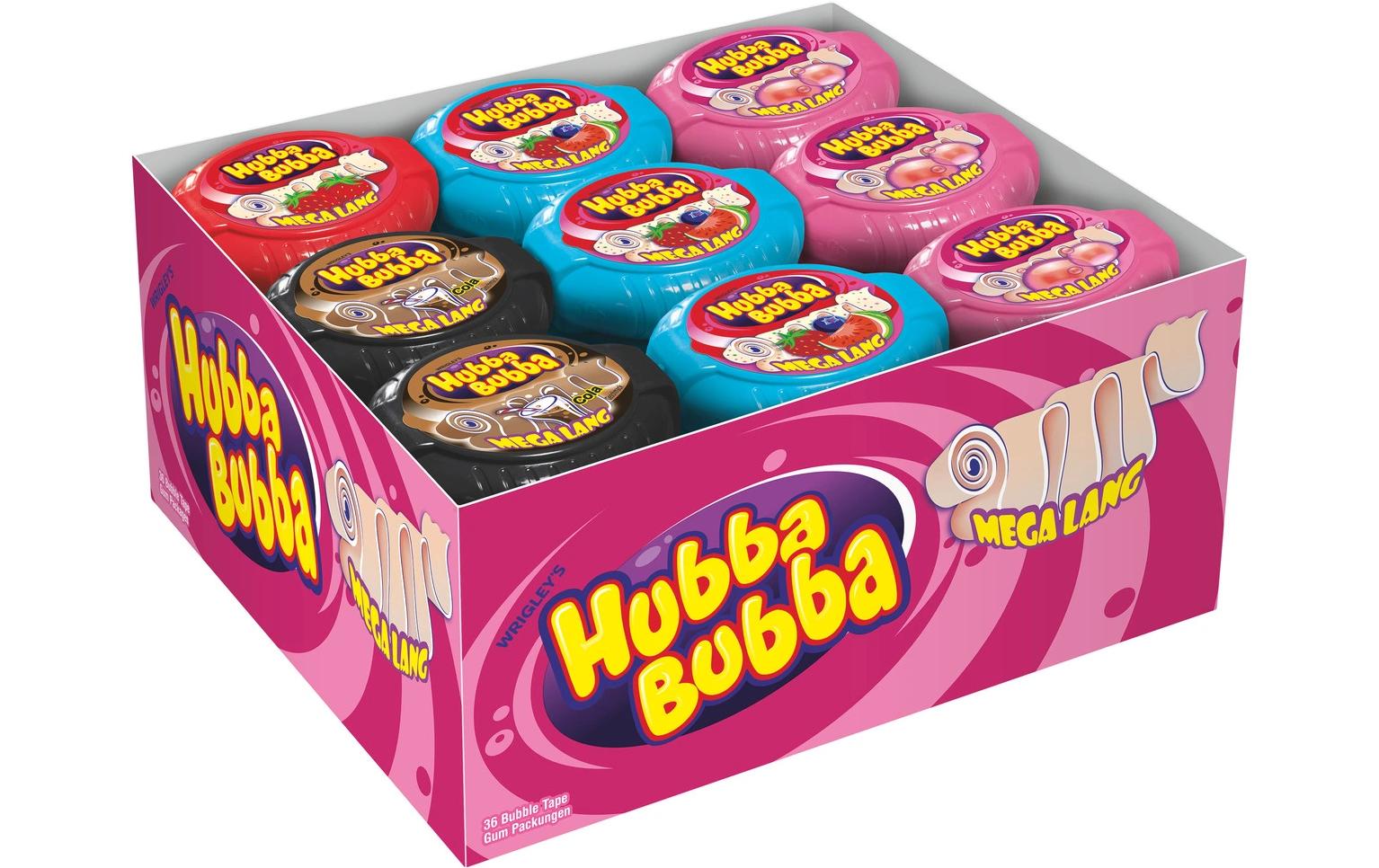 Hubba Bubba Rolle Box assortiert 36 x 56 g