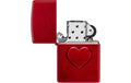21063 Stamped Heart Design Zippo Heart