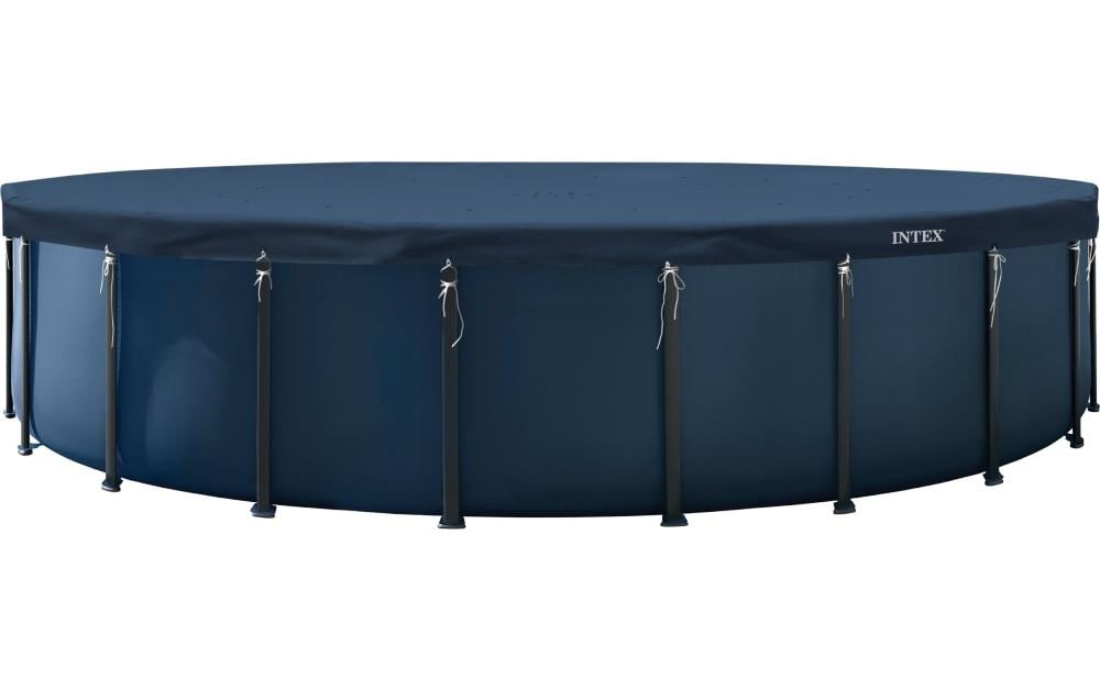 7,3m x 20cm runde Allwetter-Deluxe PoolabdeckungDunkelblau