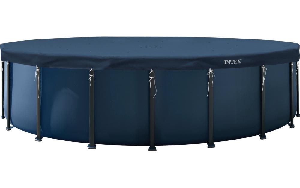 6,1m x 20cm runde Allwetter-Deluxe PoolabdeckungDunkelblau