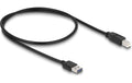 USB2.0-Kabel Easy A-B: 0.5m, schwarz A Stecker beidseitig einsteckbar