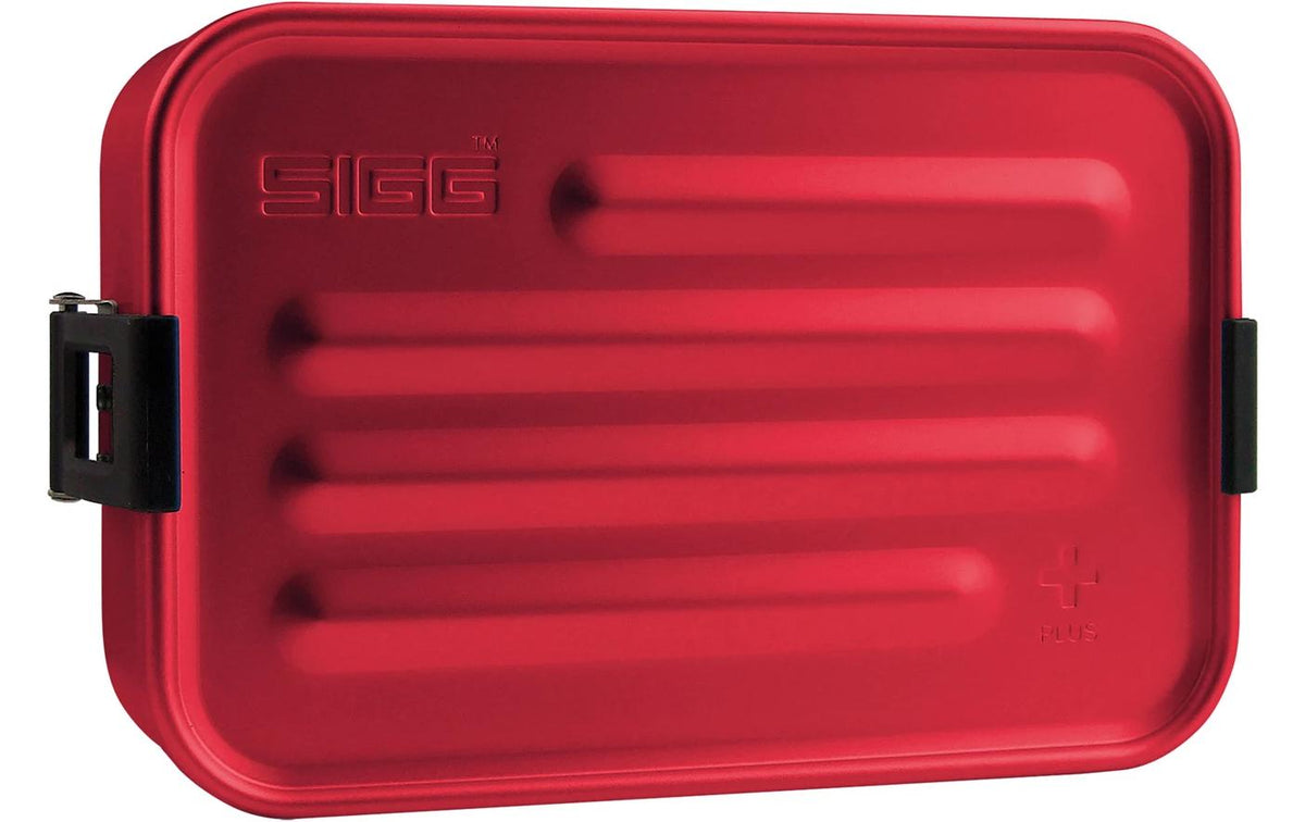 SIGG Lunchbox Metal Plus, 0.8L Red,Aluminium,6.3x19.2x11.8cm (HxLxB)
