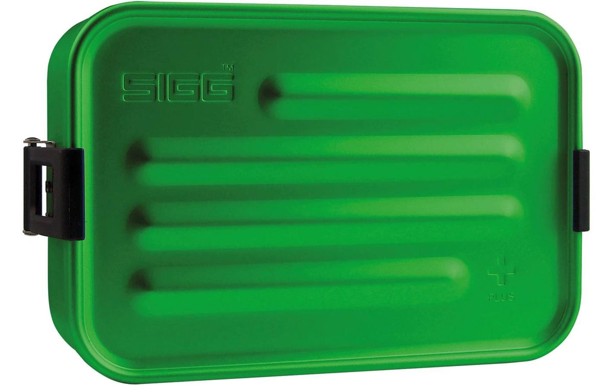 SIGG Lunchbox Metal Plus, 0.8L Green,Aluminium,6.3x19.2x11.8cm (HxLxB)