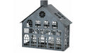 Chalet Windlicht SeevetalL Metallhaus, 32 x 13 x  32 cm, grau