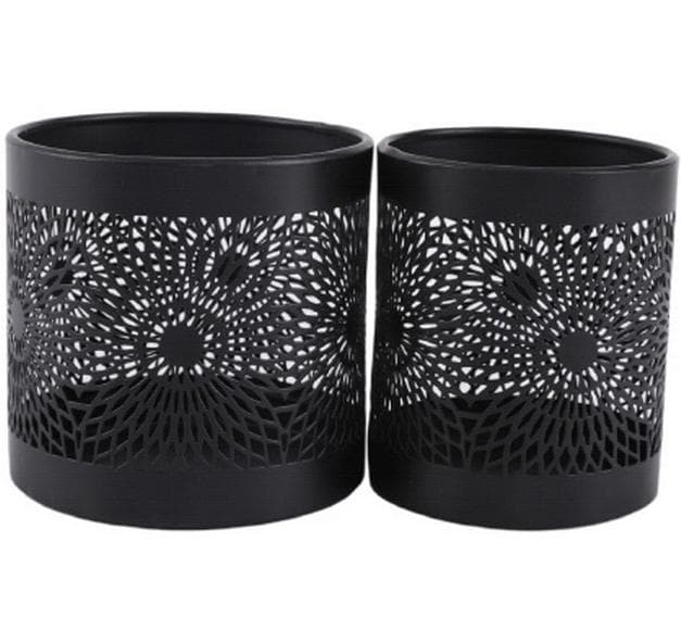 Chalet Teelichthalter Oyolo Set 10x10cm schwarz