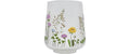Chalet Teelichthalter Wildblumen L 16cm weiss