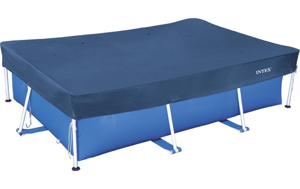 3m x 2m rechteckige Allwetter-Deluxe- Poolabdeckung Dunkelblau