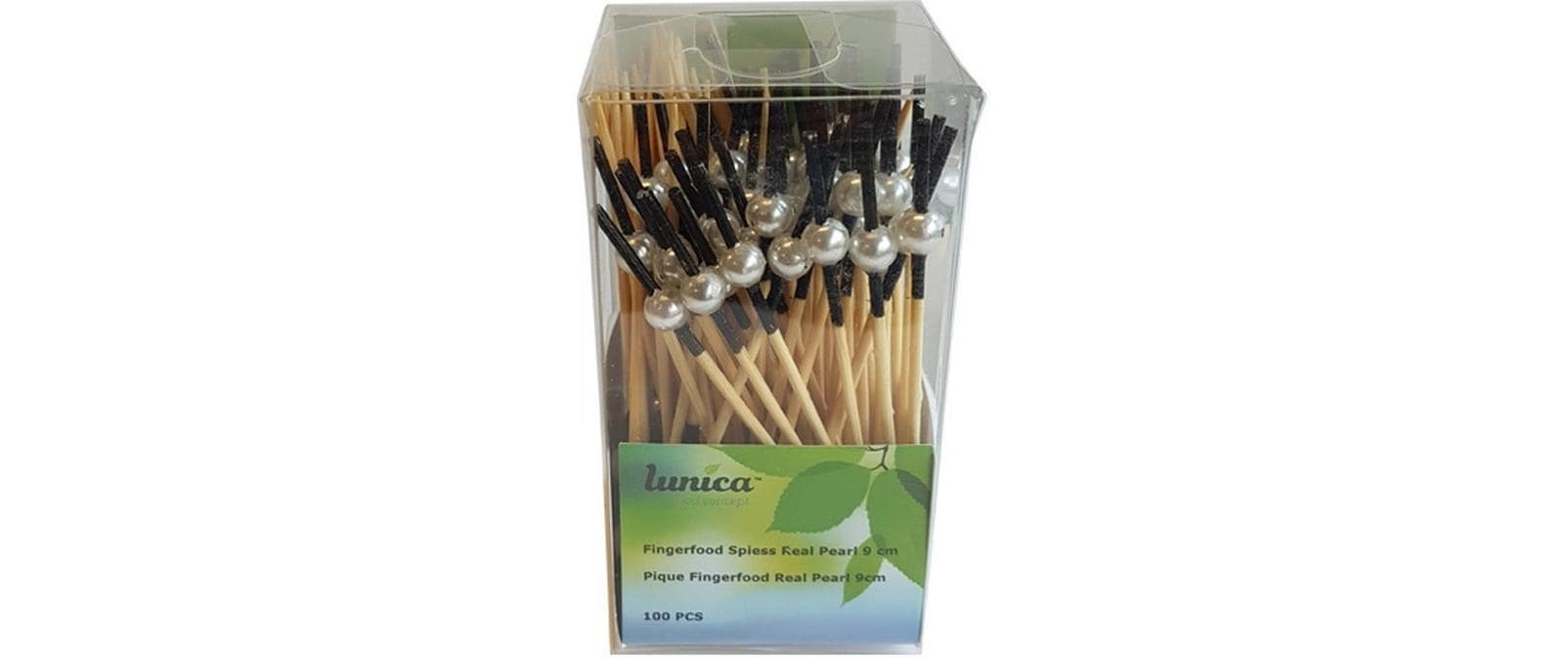 Lunica Fingerfoodspiesse 100 Stk Bambus, Perle, 90 mm