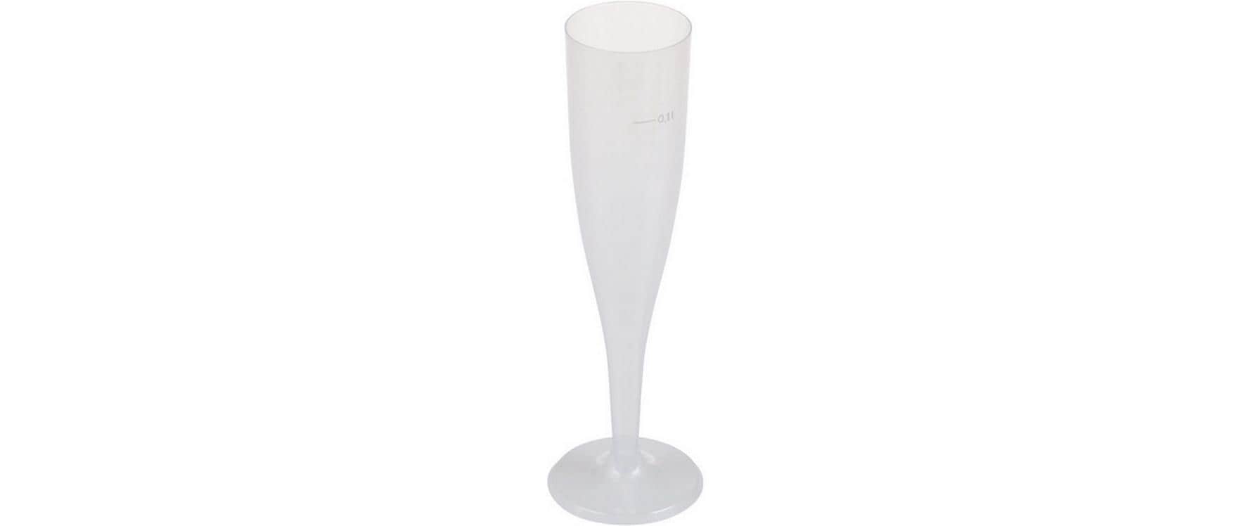 Webstar Champagnerglas 1dl 10 Stk PP, einteilig, geeicht, 1 dl, Ø 47x198 mm