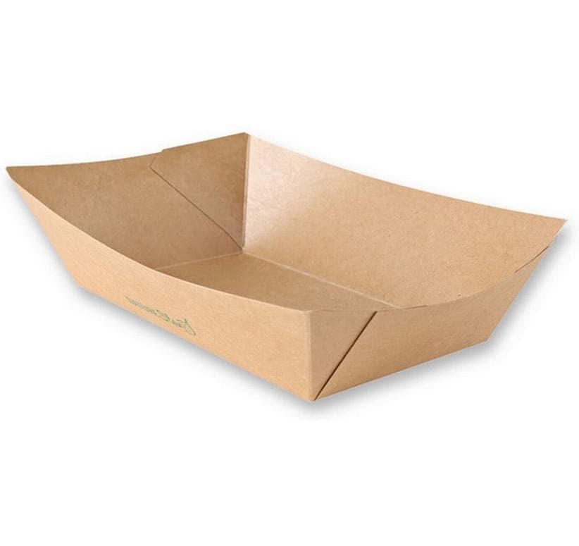 Webstar Kartonschale braun 50 Stk mit PLA, 224 x 140 x 58 mm, 1200 ml