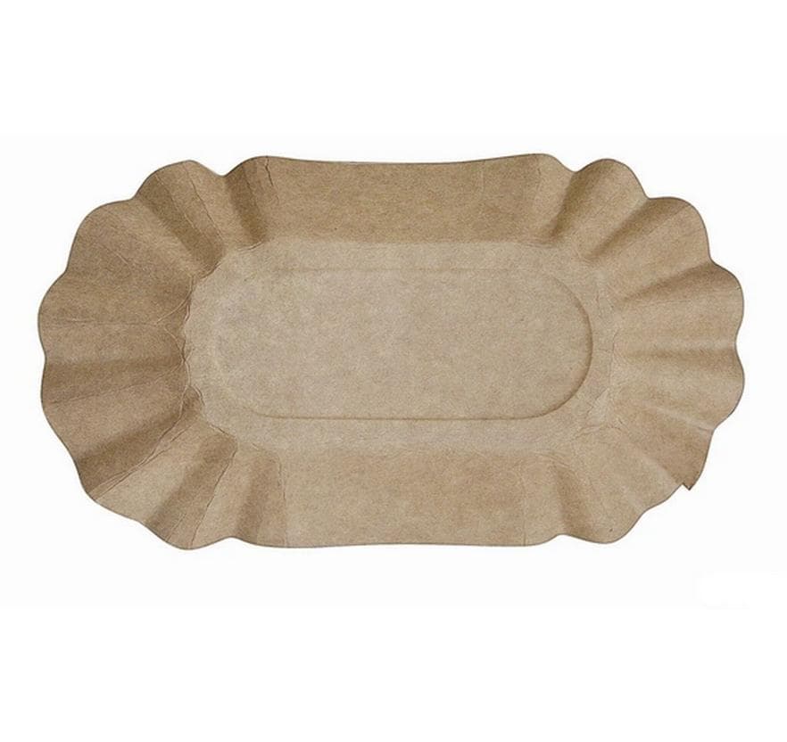 Webstar Pommes-Frites-Schale braun 250 Stk mit Fettbarriere, 105 x 175 x 30 mm