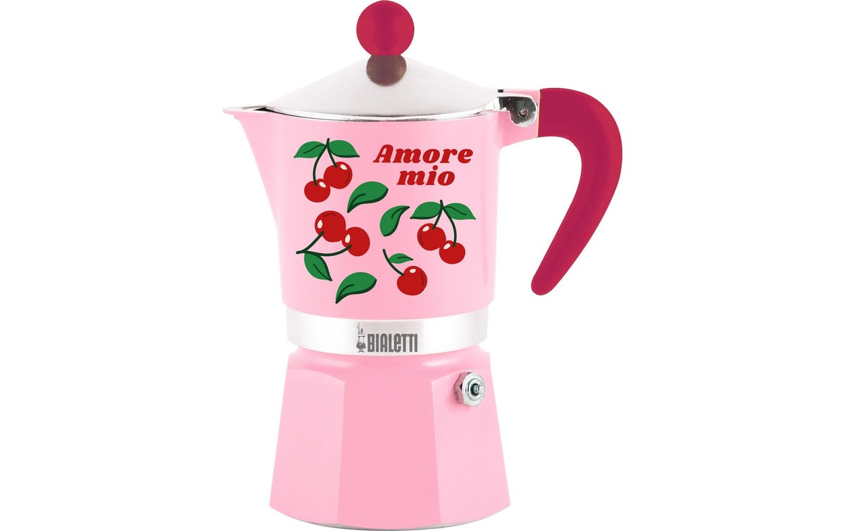 Bialetti Moka Rainbow pink 3 Tassen Cherries