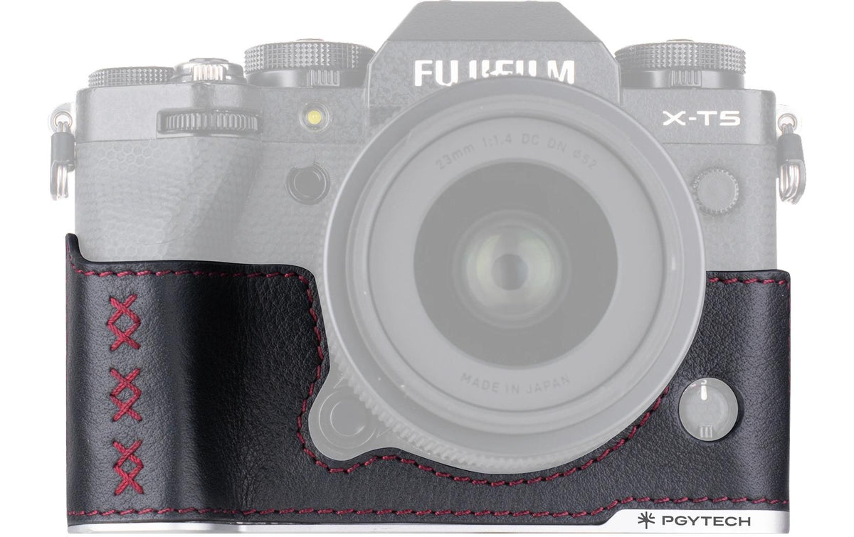 PGYTECH Leather Camera Case For FUJIFILM X-T5 Midnight Black