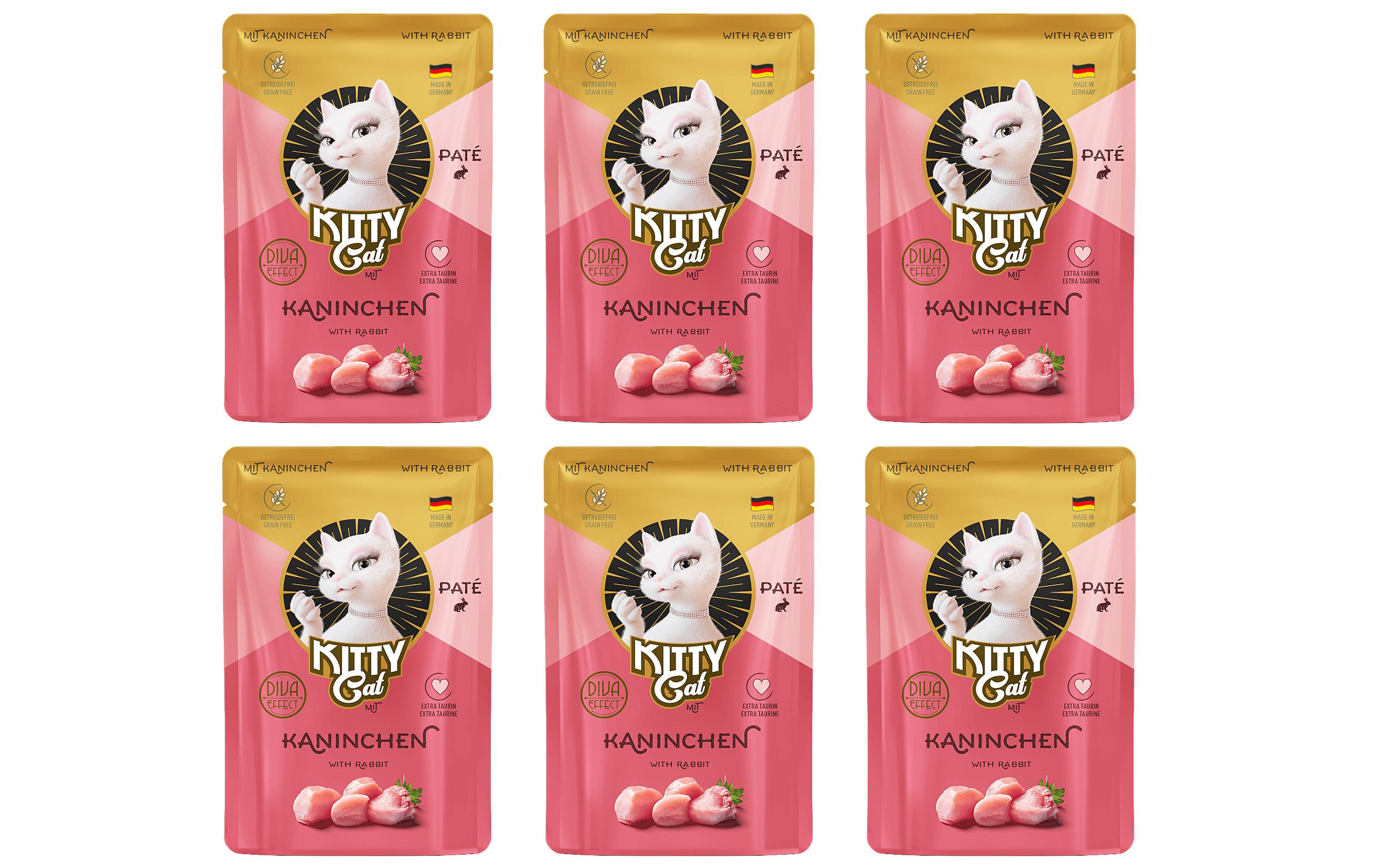 KittyCat Paté Pouch Kaninchen KIT 6x85 g