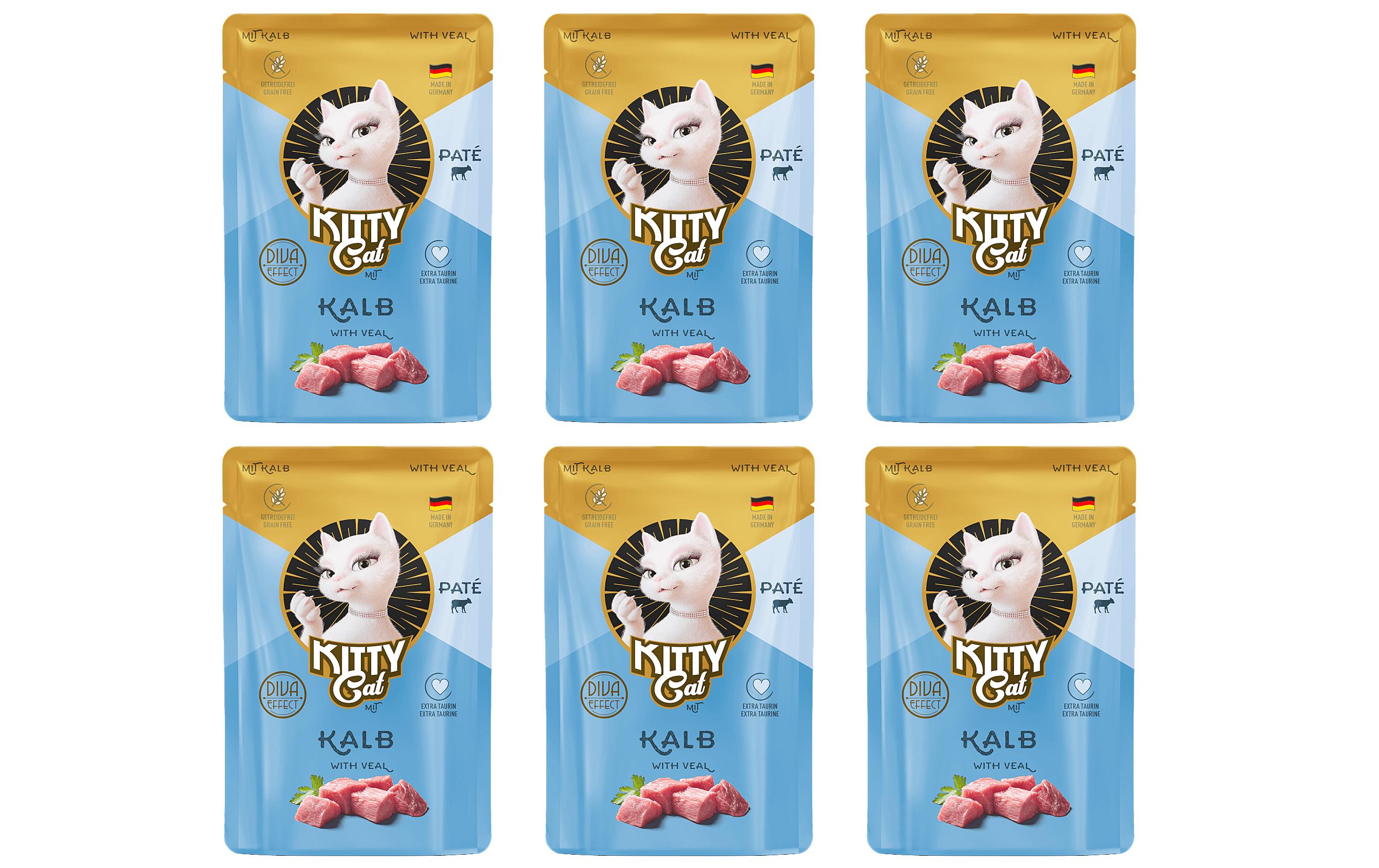 KittyCat Paté Pouch Kalb KIT 6x85 g