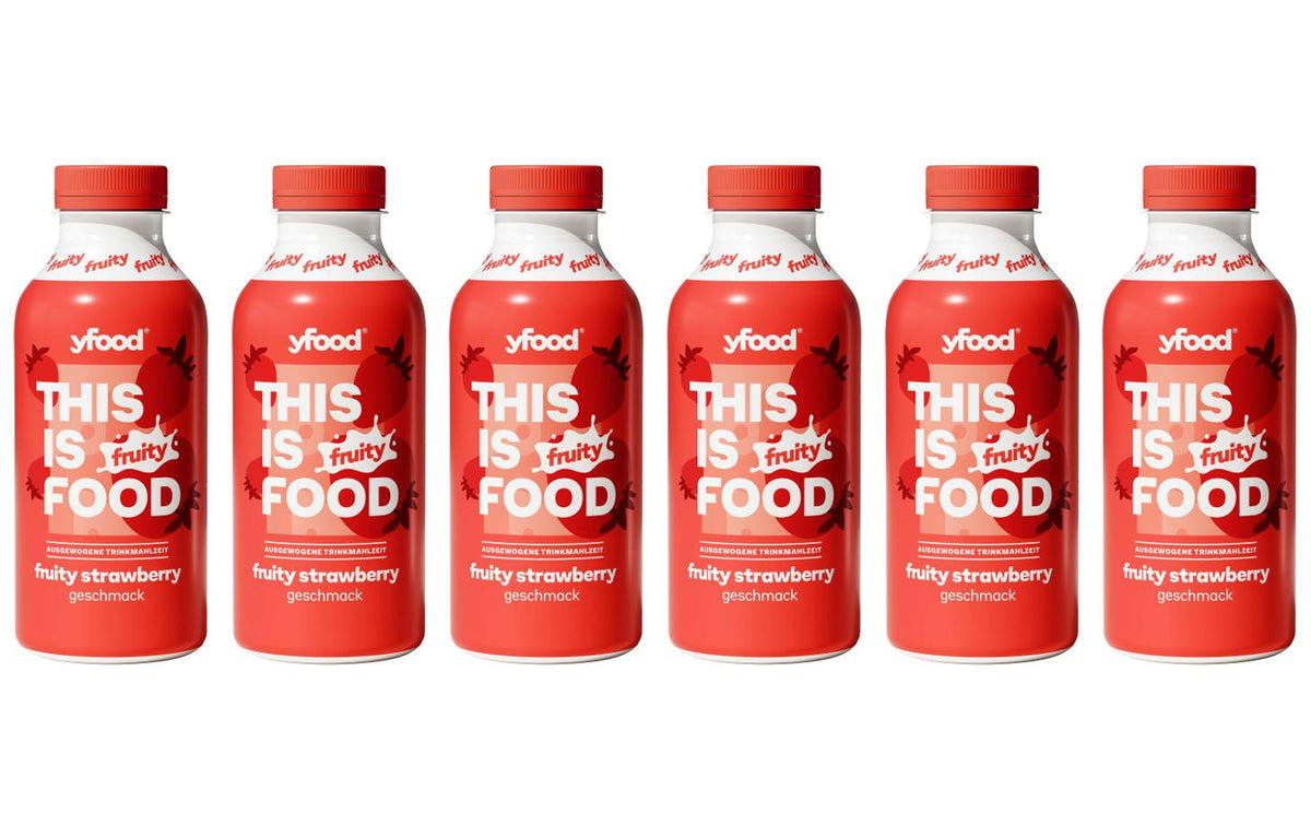 YFood Trinkmahlzeit Fruity Strawberry KIT 6 x 500ml