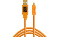 Tether Tools USB 2.0 Type-A to Mini-B Male to Male 30 cm, Orange