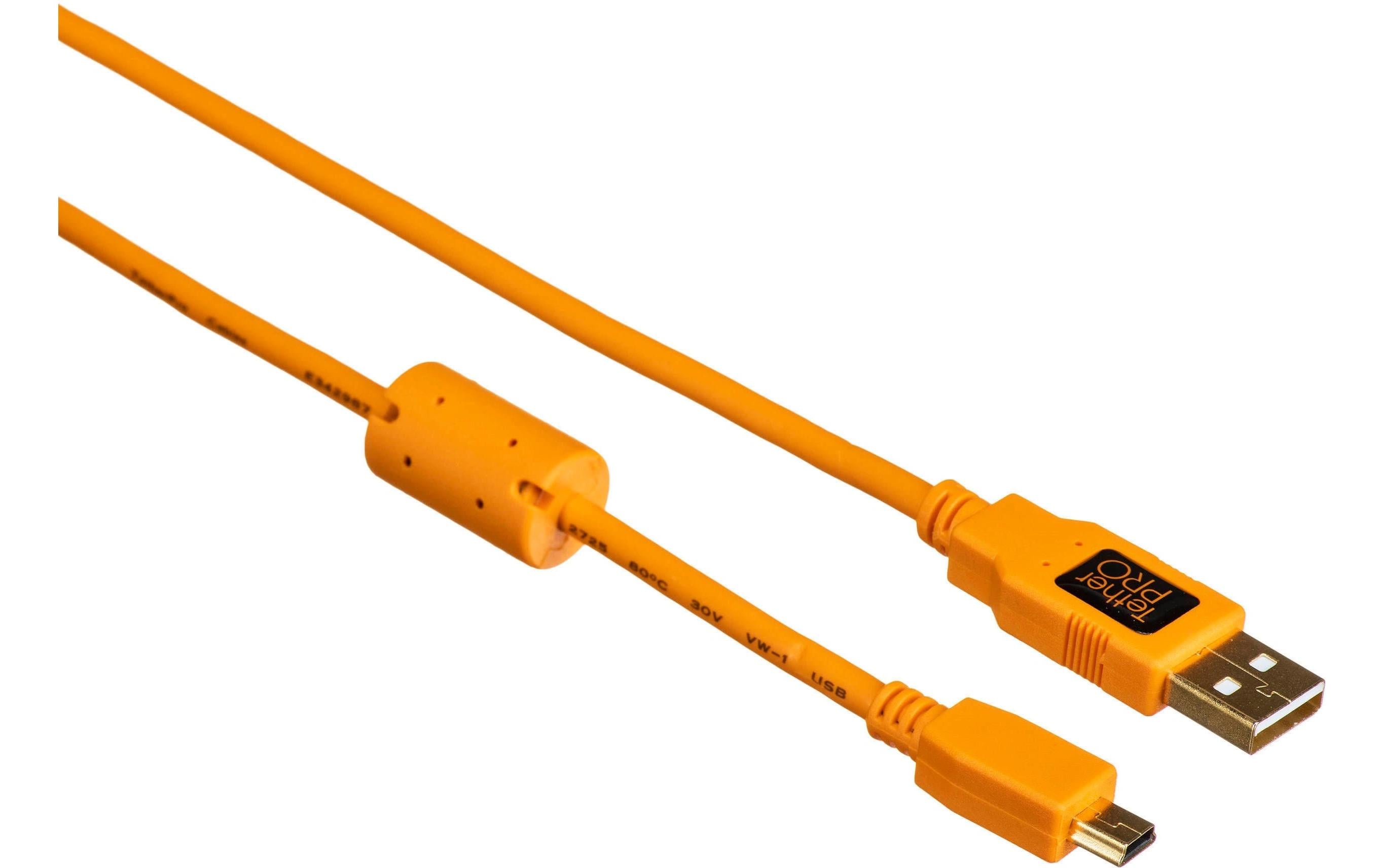Tether Tools USB A 2.0 / Mini-USB 5-Pin TetherPro 30 cm, Orange