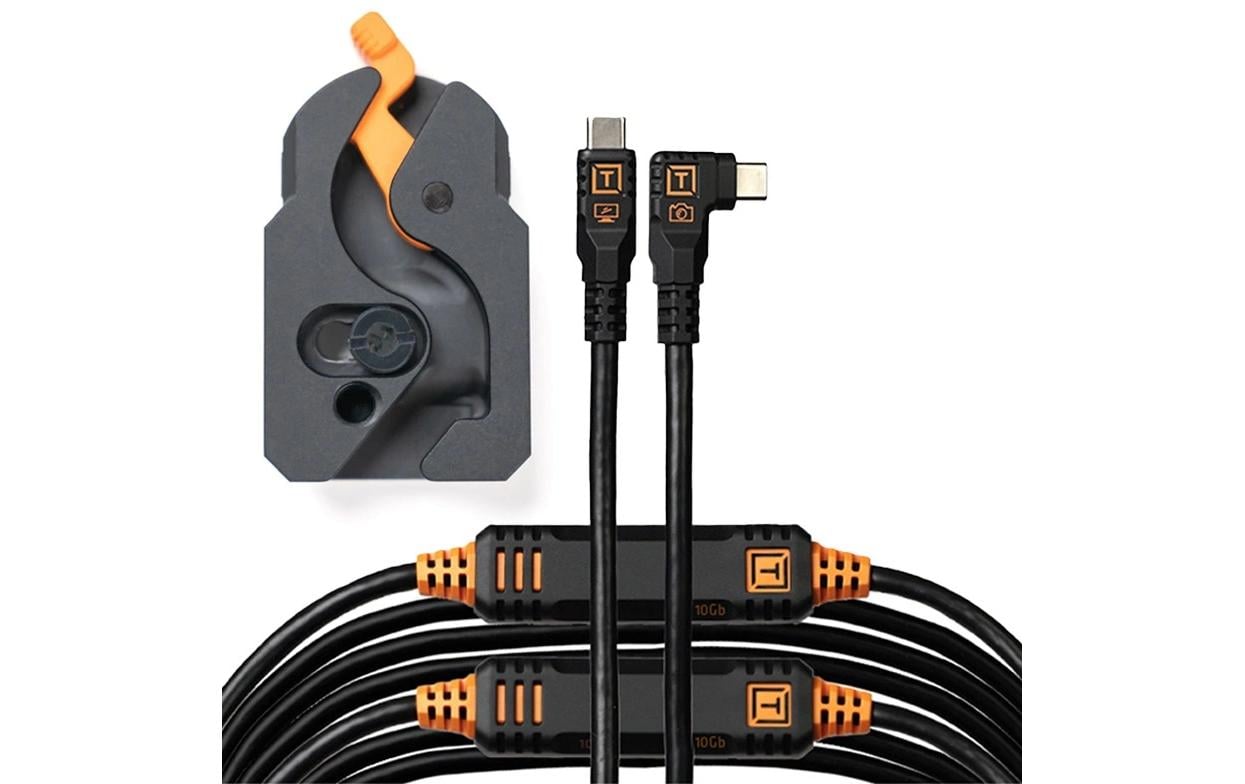 Tether Tools LeverLock & Cable Kit Optima 10G, 9.2m ger zu rewi, Schwarz