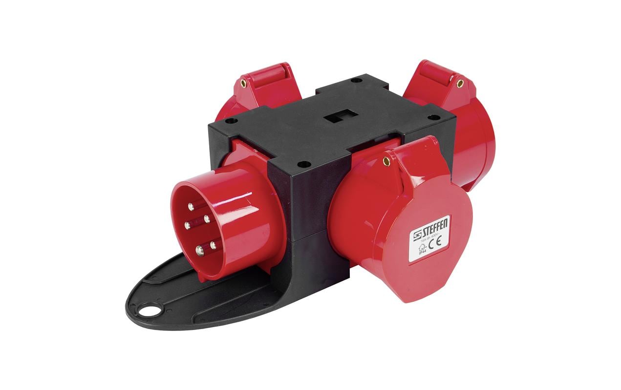 Steffen CEE Verteiler 16A 5P 415V 1x Gerätestecker CEE 16/5 3xCEE 16/5