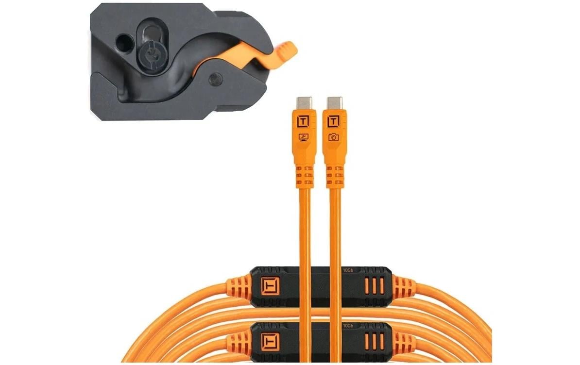 Tether Tools LeverLock & Cable Kit Optima 10G, 9.2m Orange