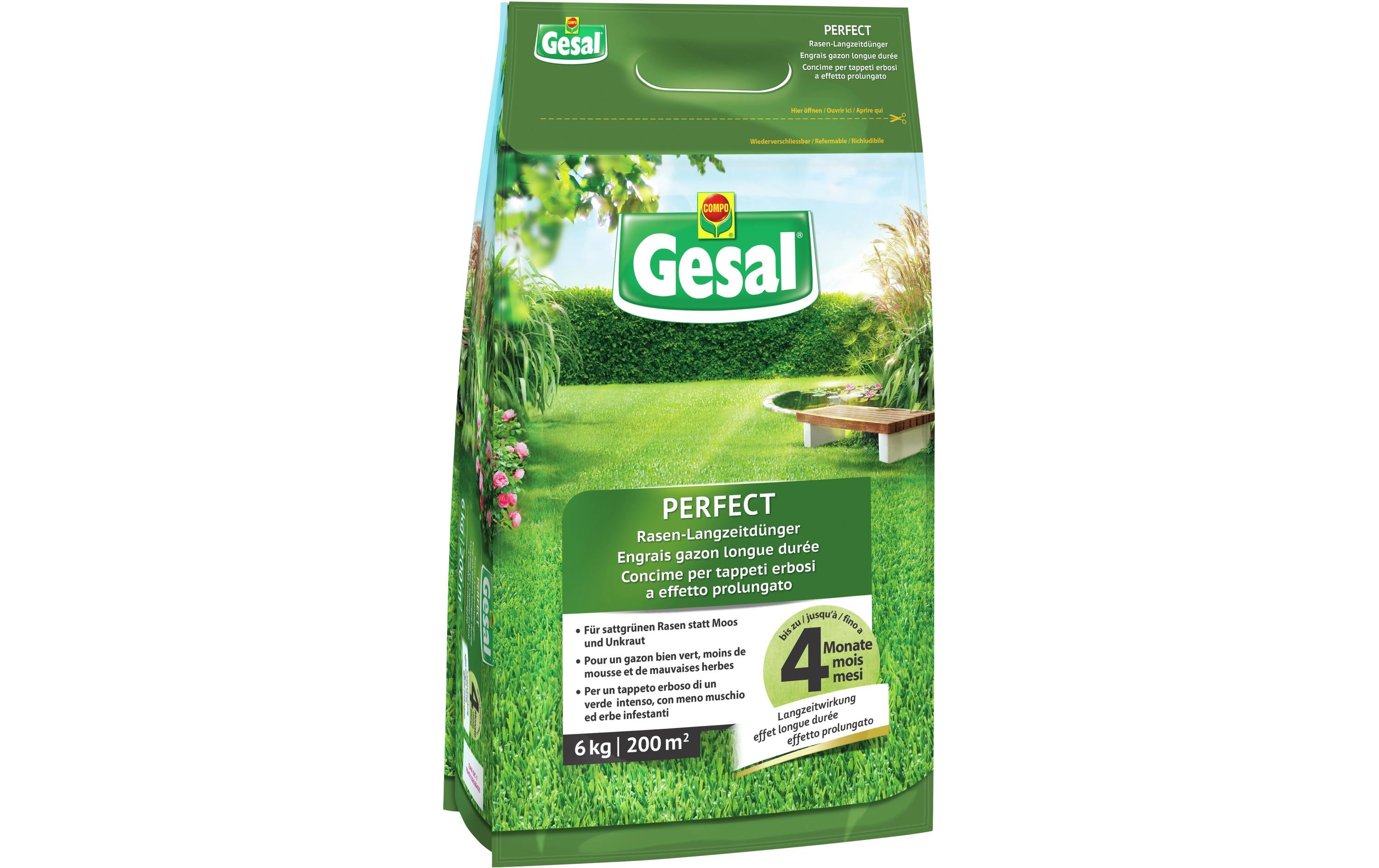 Rasen-Langzeitdünger PERFECT 6 kg