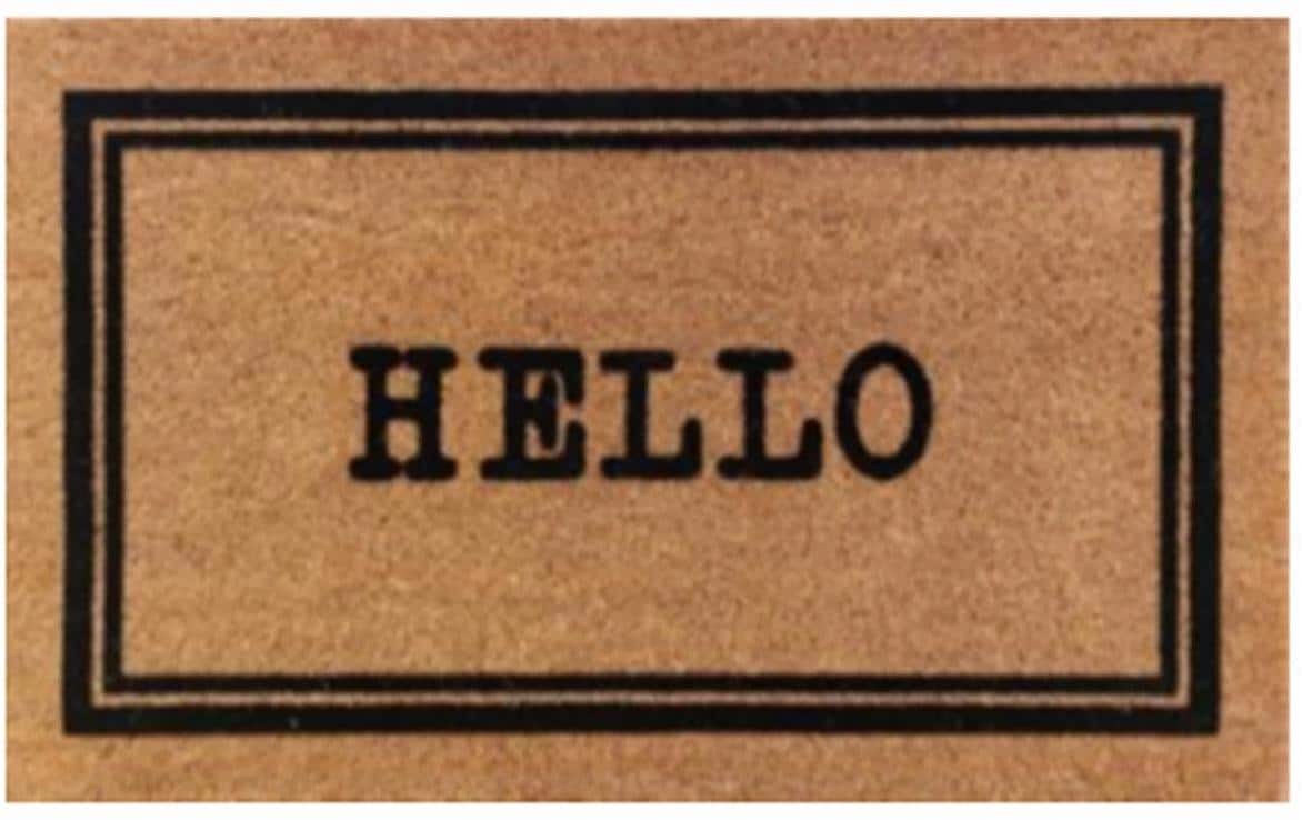 Dameco Fussmatte Hello 75x45 cm, Kokosfaser, Rutschfest
