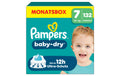 Pampers Baby Dry Gr.7 Extra Large 15+kg MonatsBox / 132 Stück