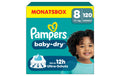 Pampers Baby Dry Gr.8 Extra Large 17+kg MonatsBox / 120 Stück