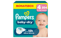 Pampers Baby Dry Gr.4 Maxi 9-14kg MonatsBox / 204 Stück