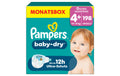Pampers Baby Dry Gr.4+ Maxi Plus 10-15kg MonatsBox / 198 Stück