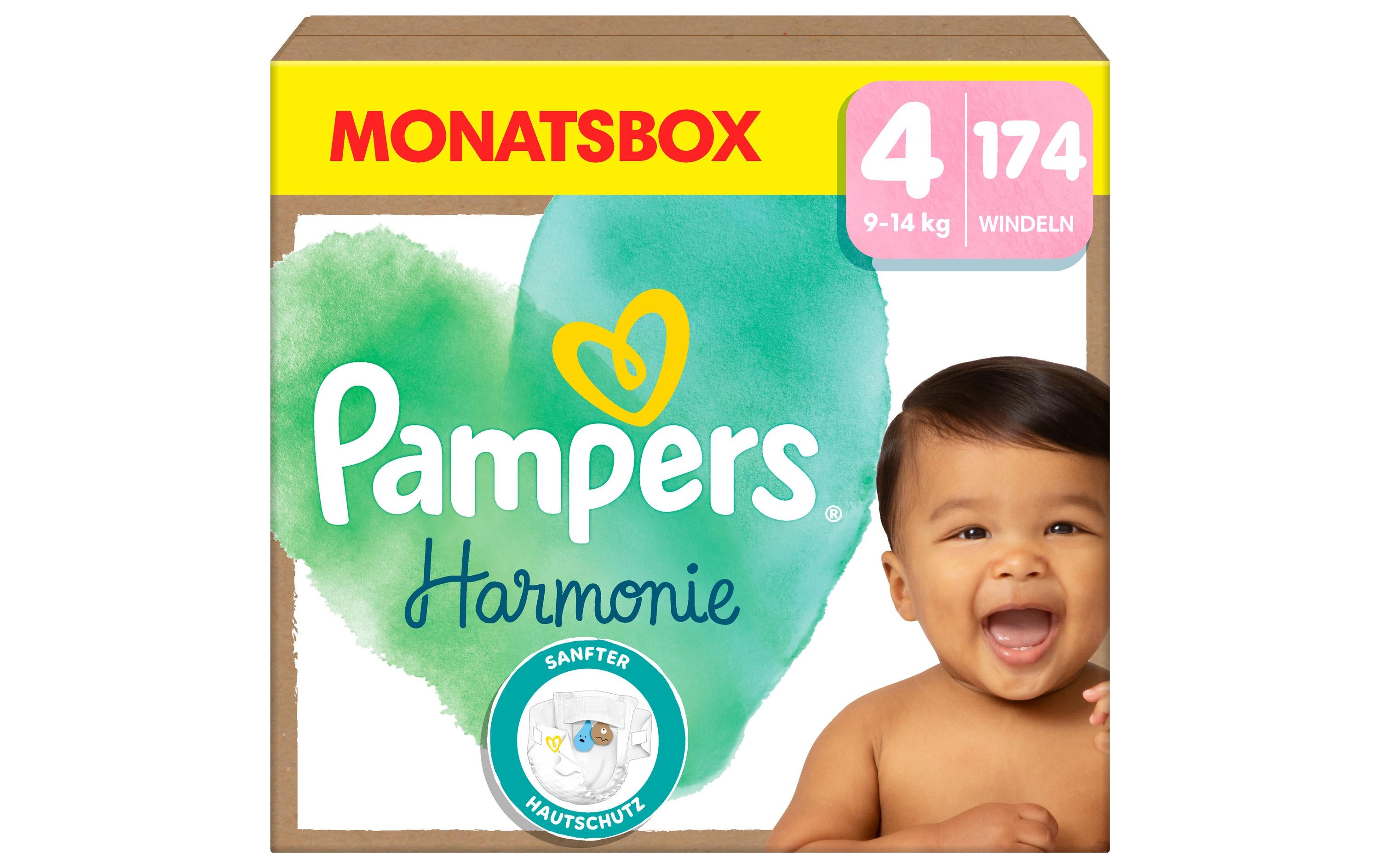 Pampers Harmonie Gr.4 Maxi 9-14 kg Monatsbox / 174 Stück