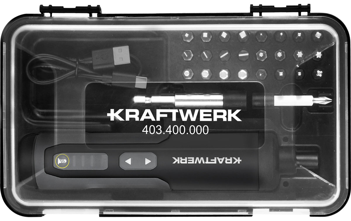 Akku-Bit-Stabschrauber Satz 3.6V mit USB-C 1/4", 28-tlg.