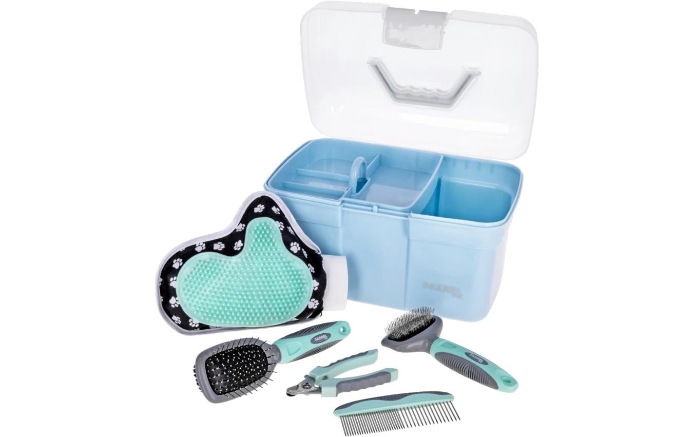 Kerbl Pflegebox befüllt Blau, 30 x 20 x 19 cm