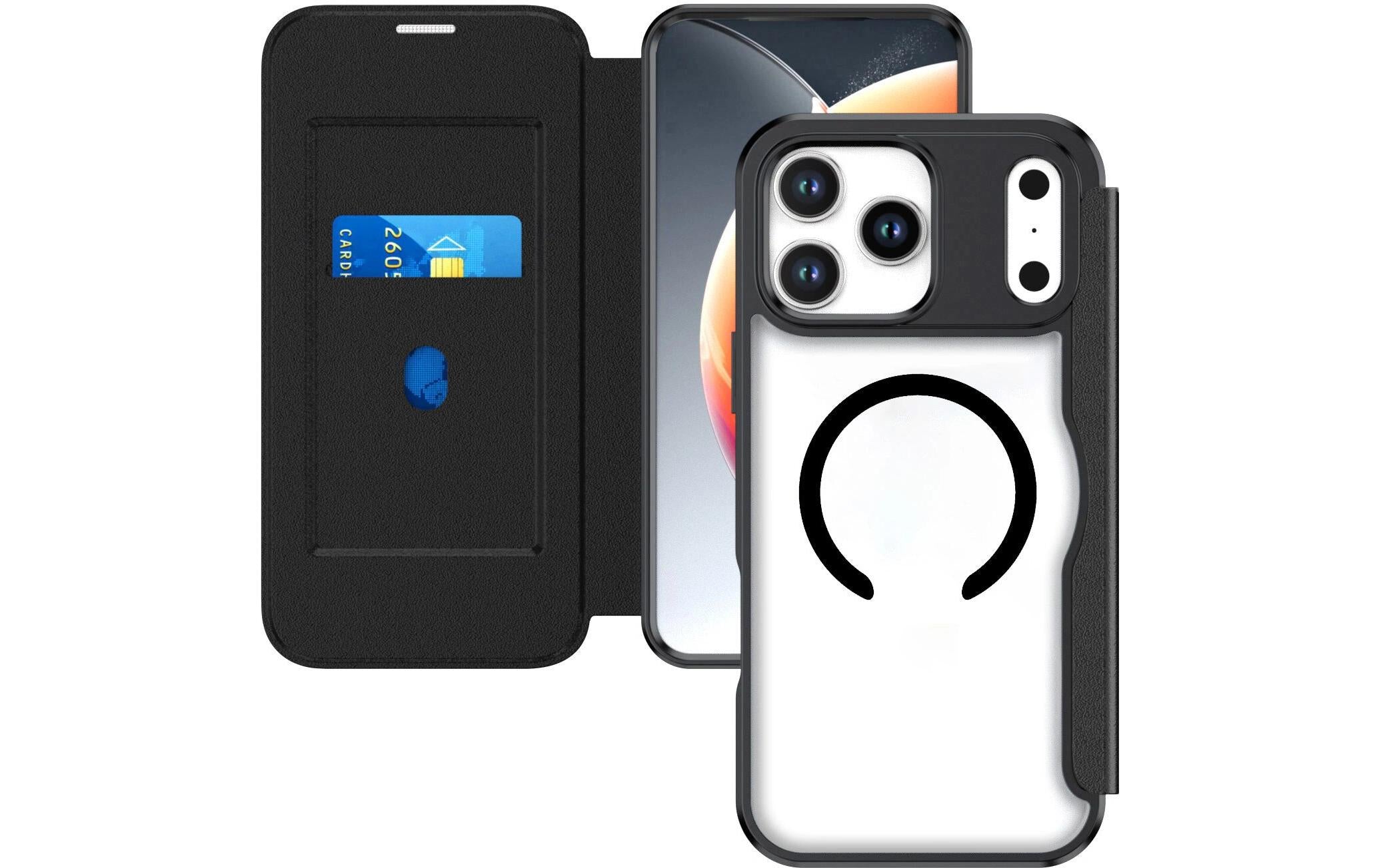 4smarts Urban Pro Flipcase, Schwarz iPhone 17 Pro