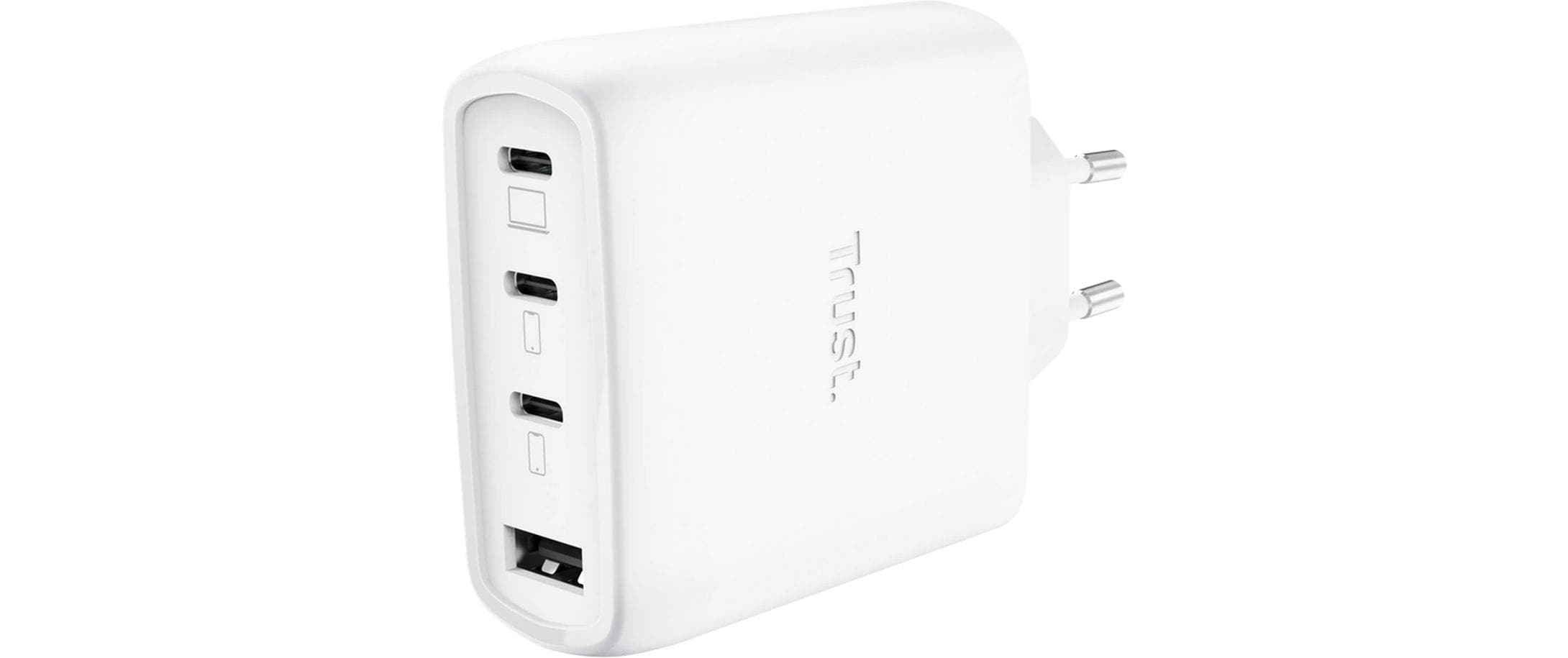 Trust Maxo USB 65W GaN 4 Port Wall Charg weiss