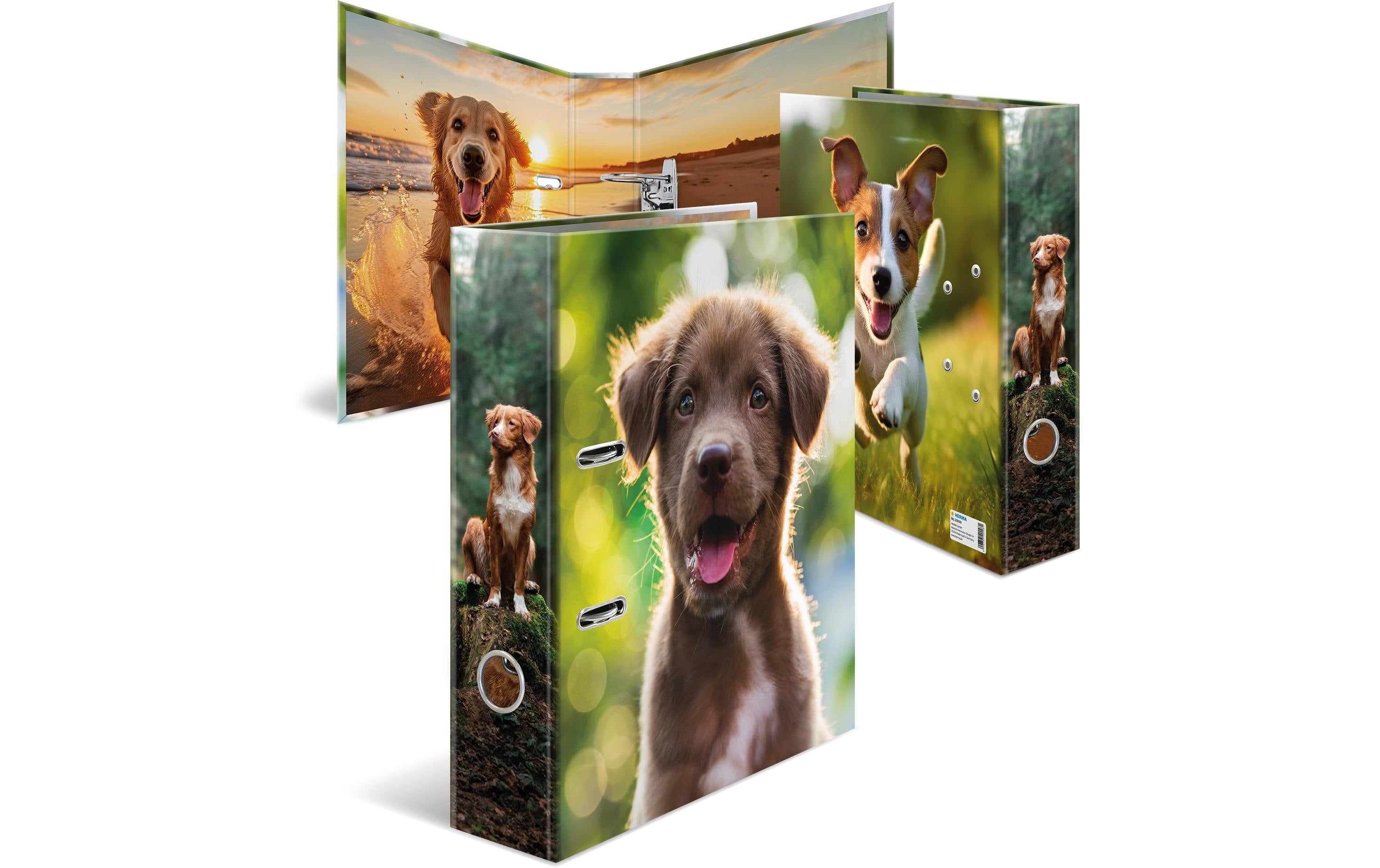 Herma Ordner 7 cm Hund Karton, Hebelmechanik
